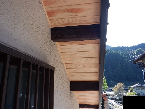 古民家 軒天改修 施工完了写真